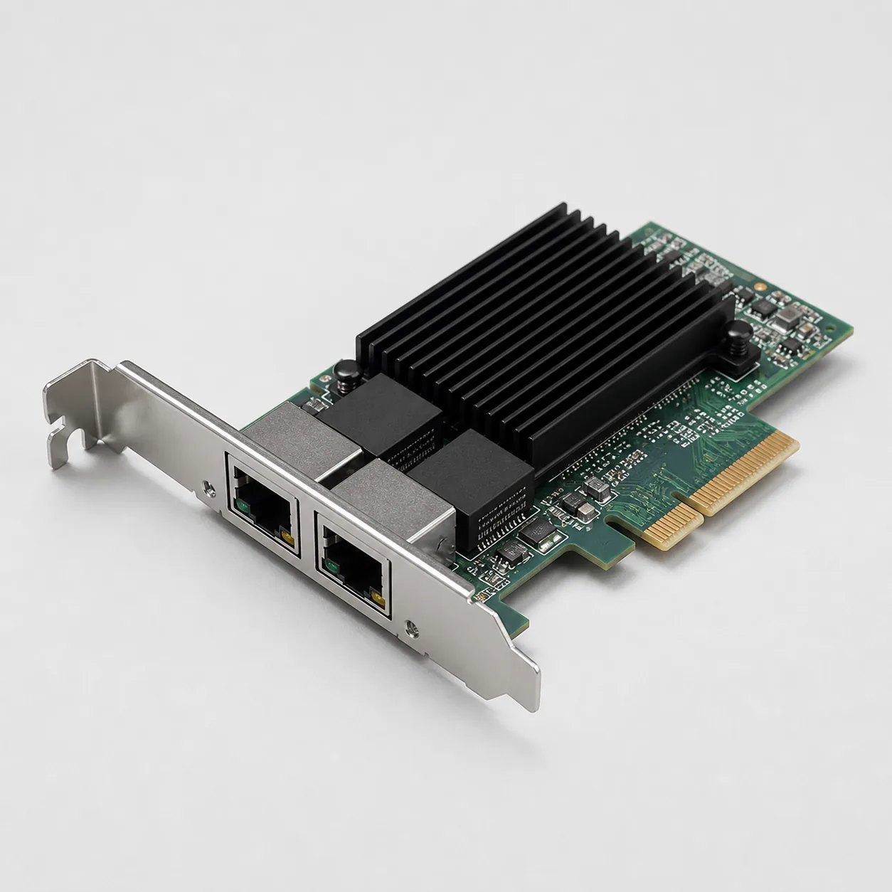 An unbranded dual-port network card